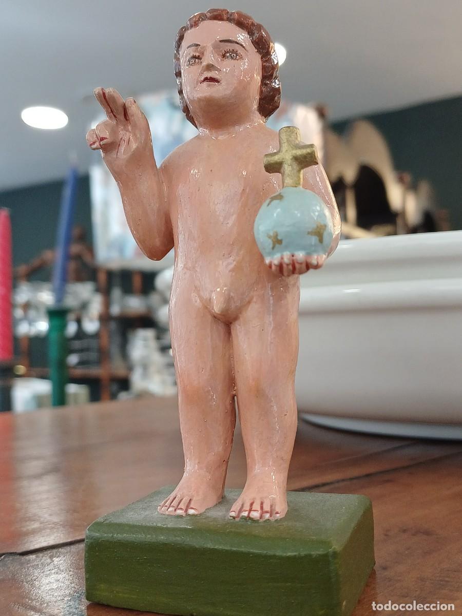 Antig&uuml;edades: Talla madera Ni&ntilde;o Labrador - Foto 4