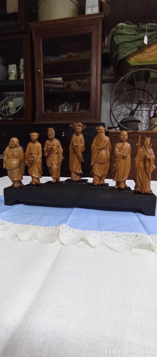 Antig&uuml;edades: 7 Sabios Chinos Talla - Foto 6