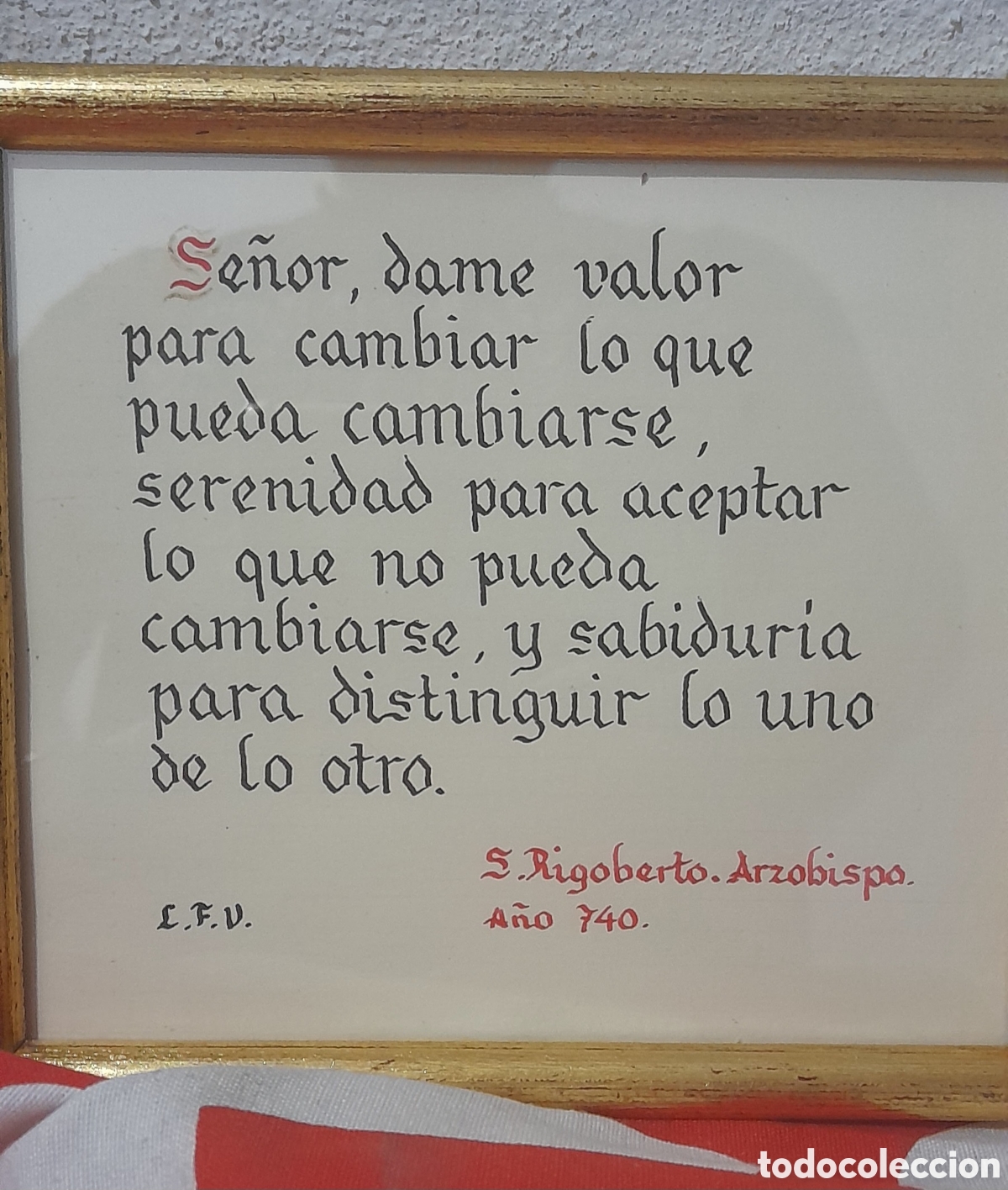 Antig&uuml;edades: Frase enmarcada con antig&uuml;edad - Foto 1
