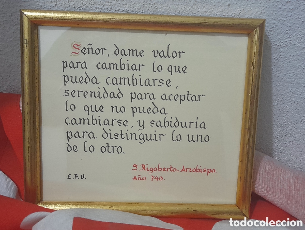 Antig&uuml;edades: Frase enmarcada con antig&uuml;edad - Foto 4