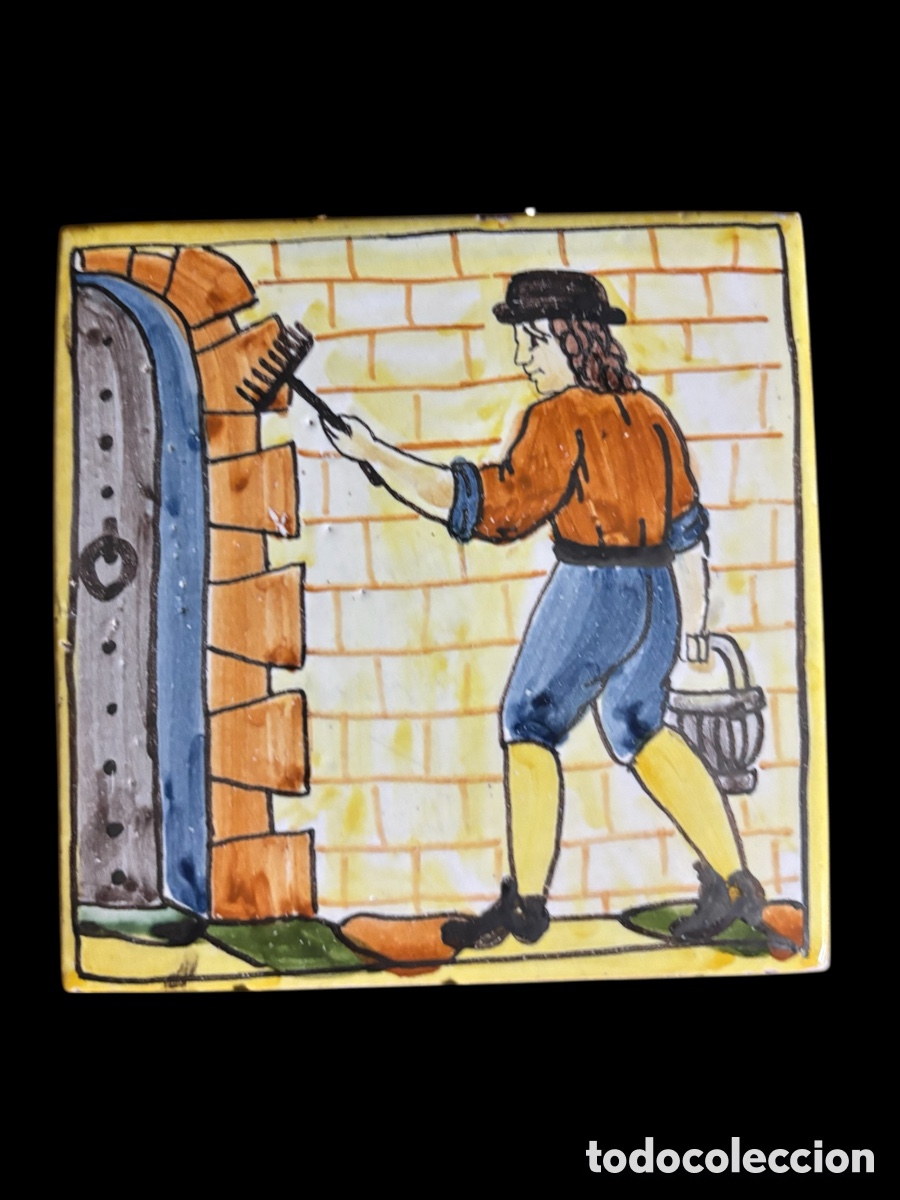 Antig&uuml;edades: Azulejo catal&aacute;n. Pedrero - Foto 2
