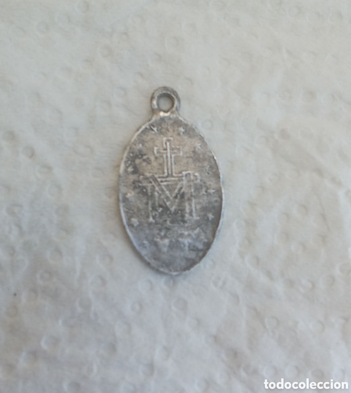 Antig&uuml;edades: MEDALLA RELIGIOSA DE CALAMINA - Foto 2