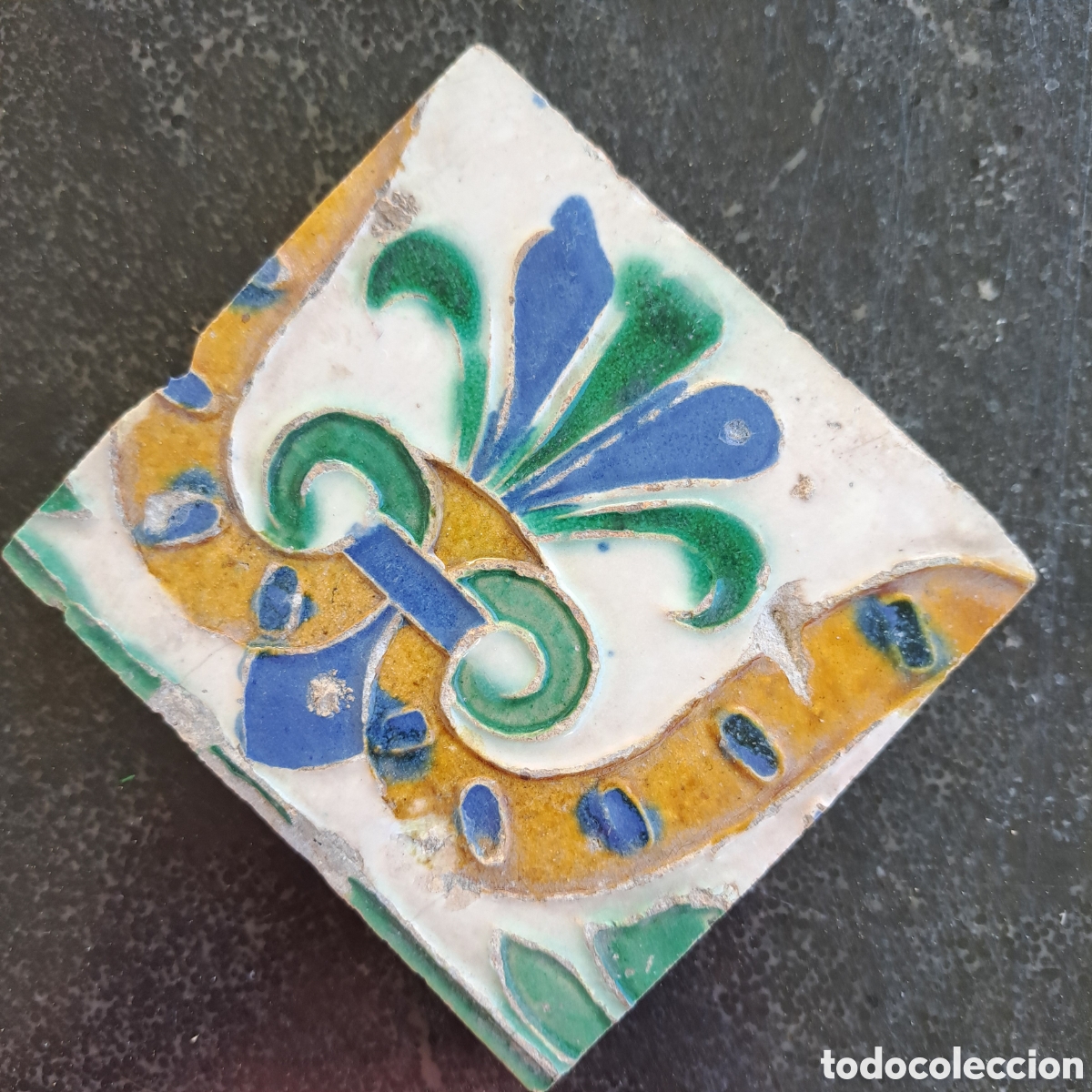 Antig&uuml;edades: Azulejo Siglo XVI. Toledo. - Foto 4