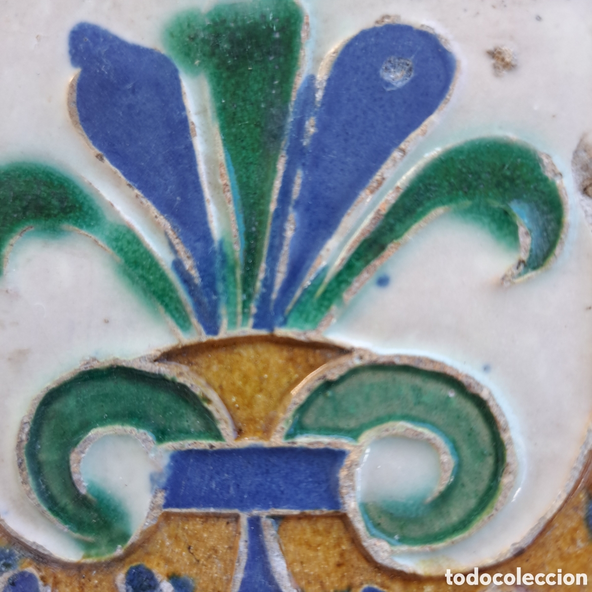 Antig&uuml;edades: Azulejo Siglo XVI. Toledo. - Foto 6