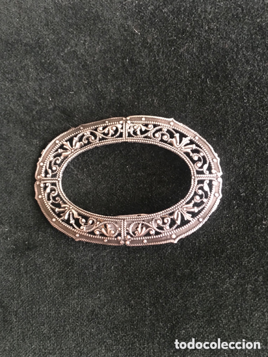 Antig&uuml;edades: Broche antiguo forma el&iacute;ptica - Foto 1