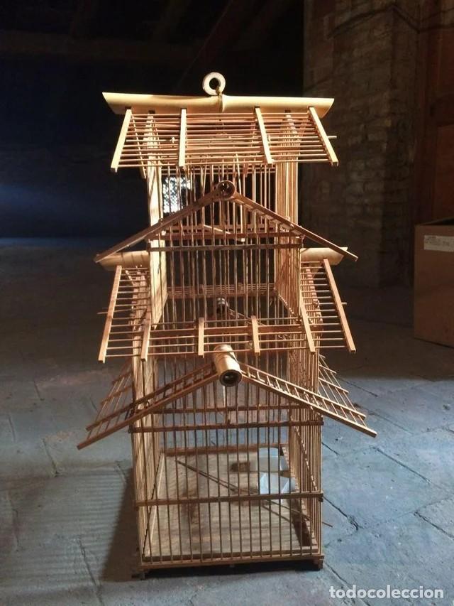 Antig&uuml;edades: Jaula de bamb&uacute; estilo pagoda - Foto 1