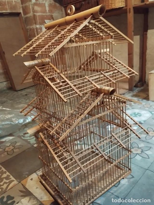 Antig&uuml;edades: Jaula de bamb&uacute; estilo pagoda - Foto 5