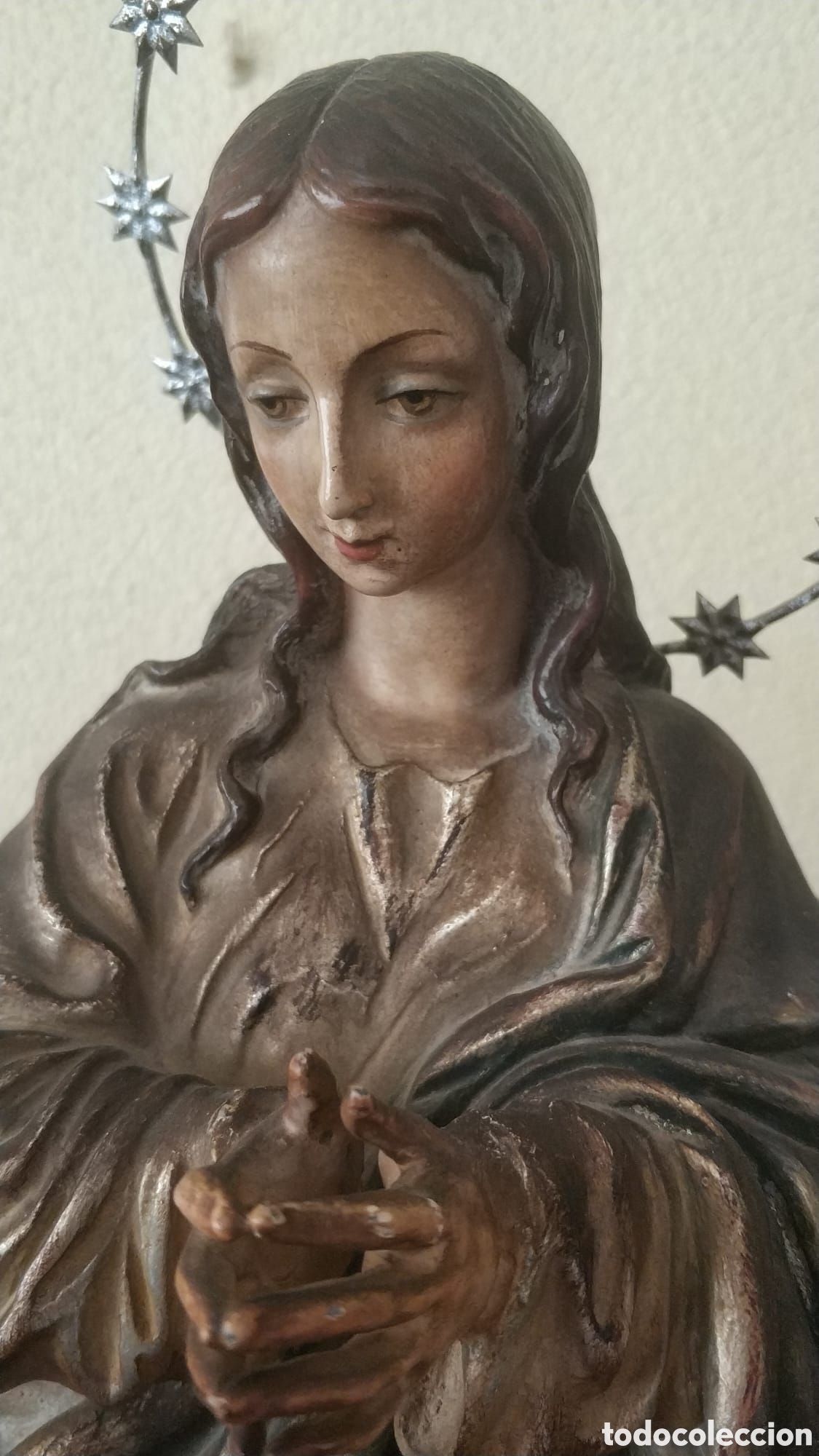 Antig&uuml;edades: Inmaculada de Barro con Corona - Foto 3
