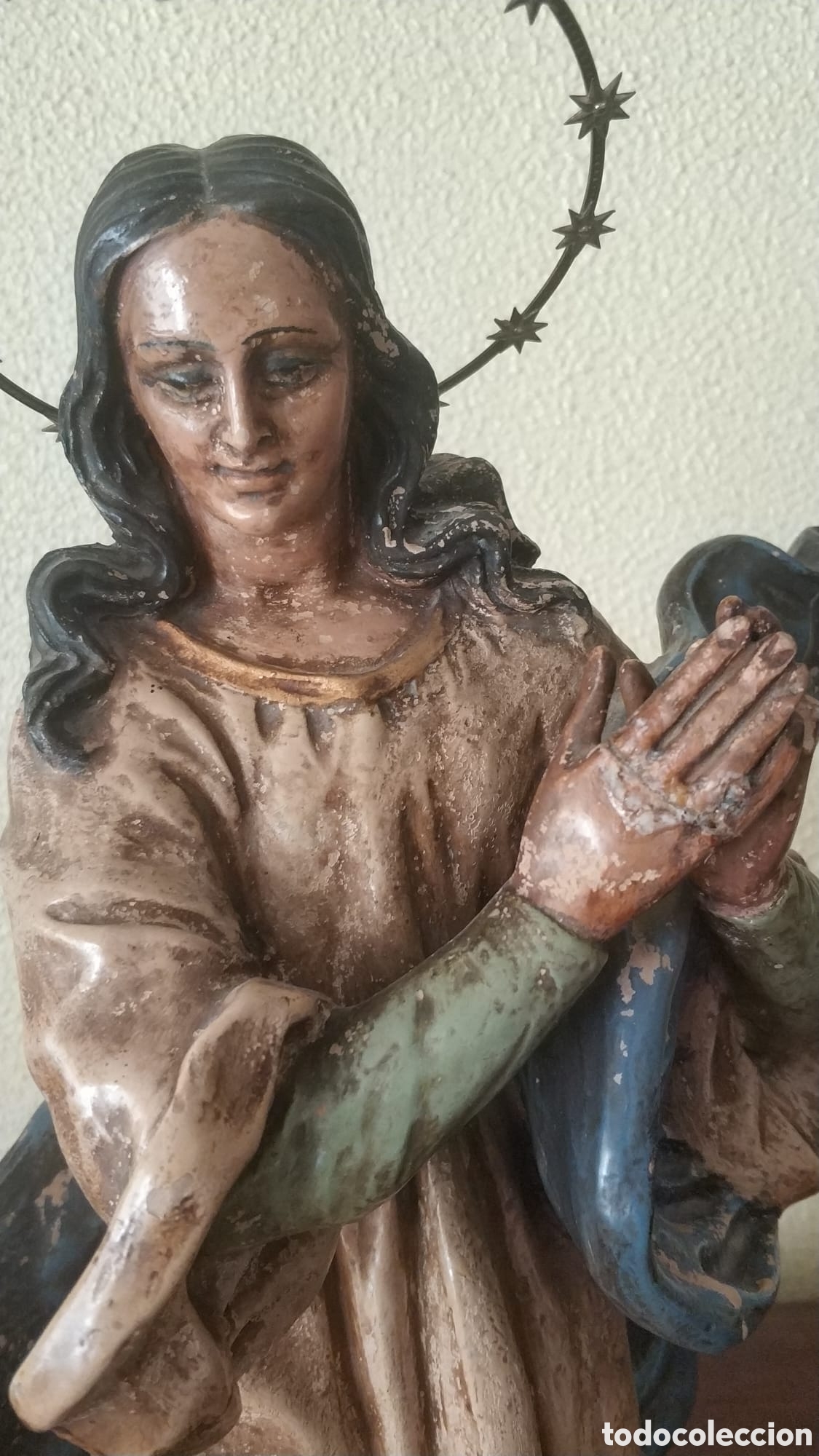 Antig&uuml;edades: Inmaculada de Barro con Corona - Foto 5