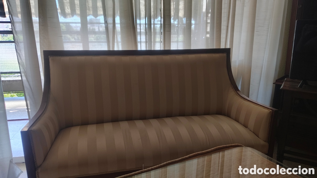 Antig&uuml;edades: Sof&aacute; Divan Beige y Marron - Foto 3