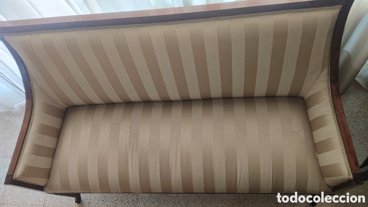 Antig&uuml;edades: Sof&aacute; Divan Beige y Marron - Foto 5