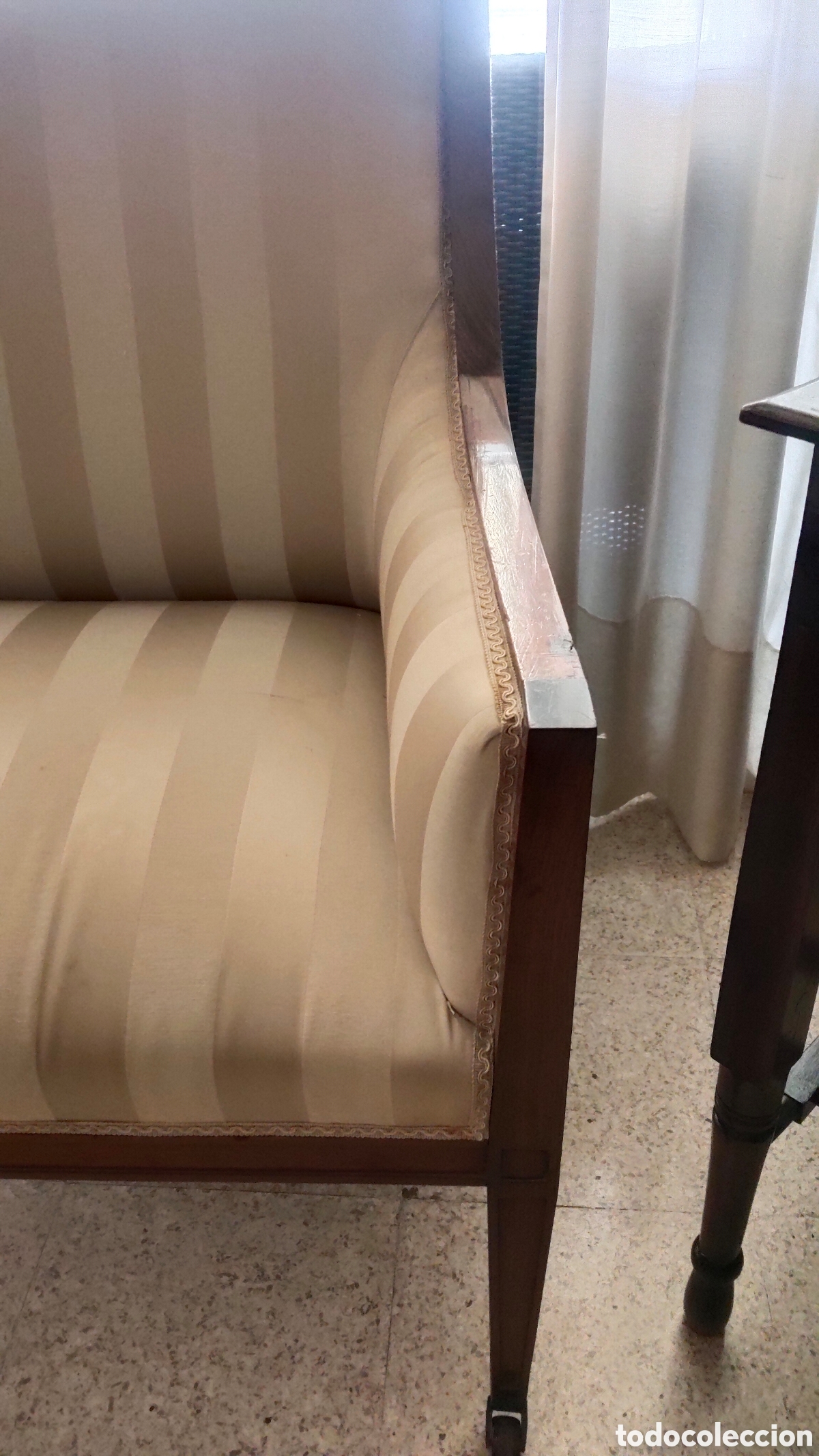 Antig&uuml;edades: Sof&aacute; Divan Beige y Marron - Foto 6