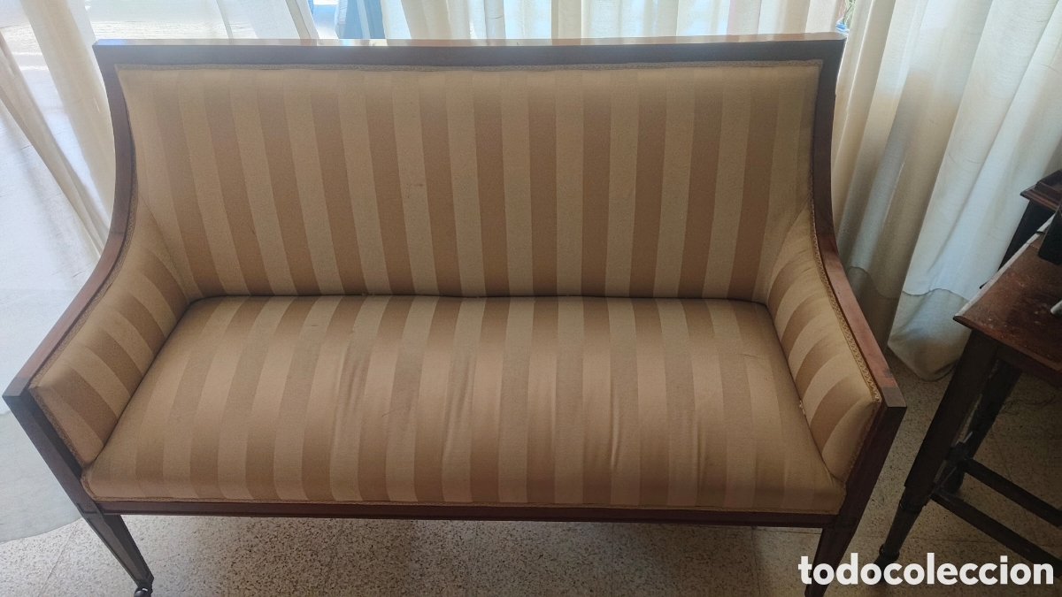 Antig&uuml;edades: Sof&aacute; Divan Beige y Marron - Foto 7