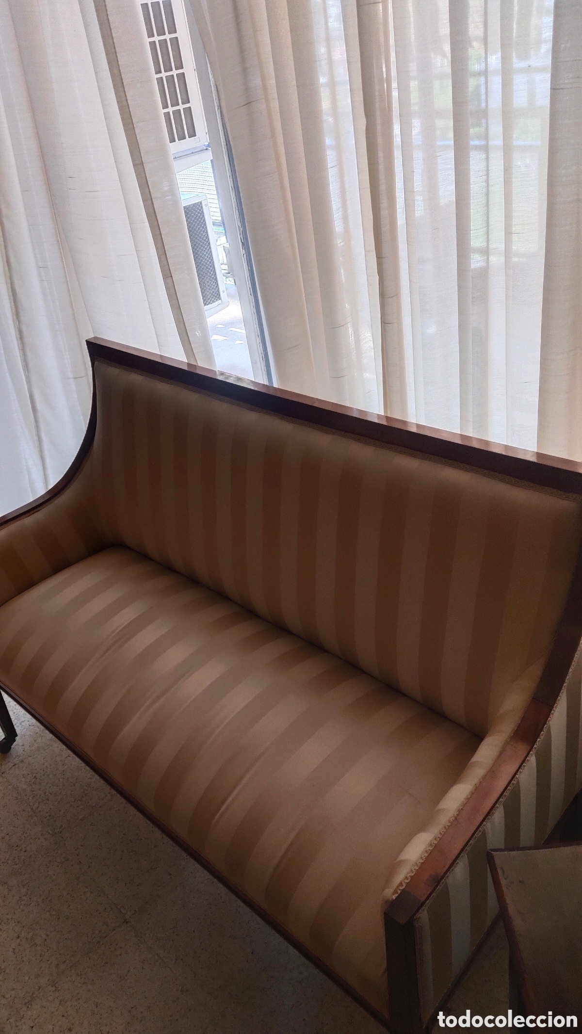 Antig&uuml;edades: Sof&aacute; Divan Beige y Marron - Foto 1