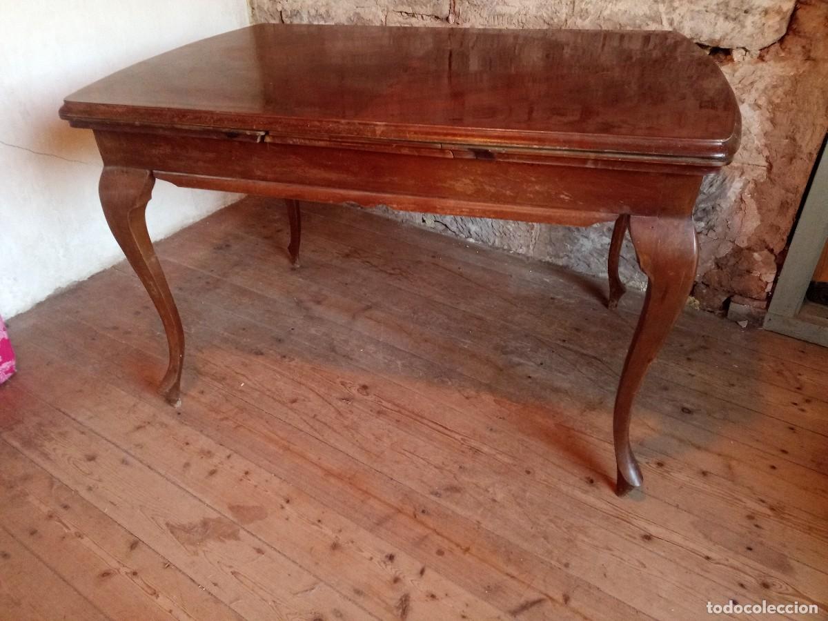 Antig&uuml;edades: Mesa de comedor de madera. Extensible. A&ntilde;os 60/70 - Foto 6
