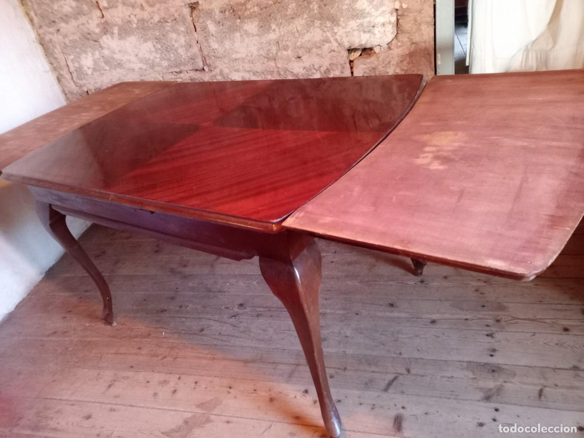 Antig&uuml;edades: Mesa de comedor de madera. Extensible. A&ntilde;os 60/70 - Foto 8