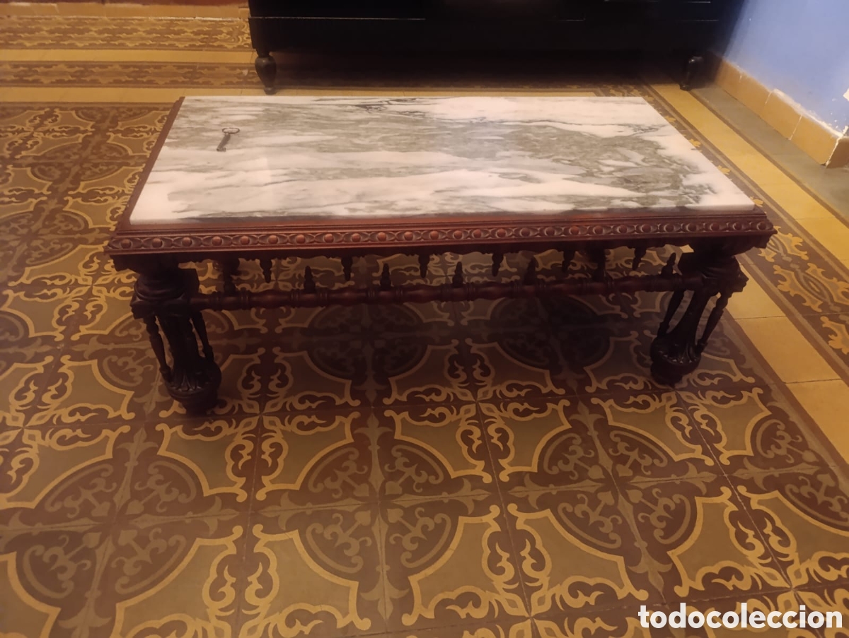 Antig&uuml;edades: Mesa de centro de m&aacute;rmol - Foto 2