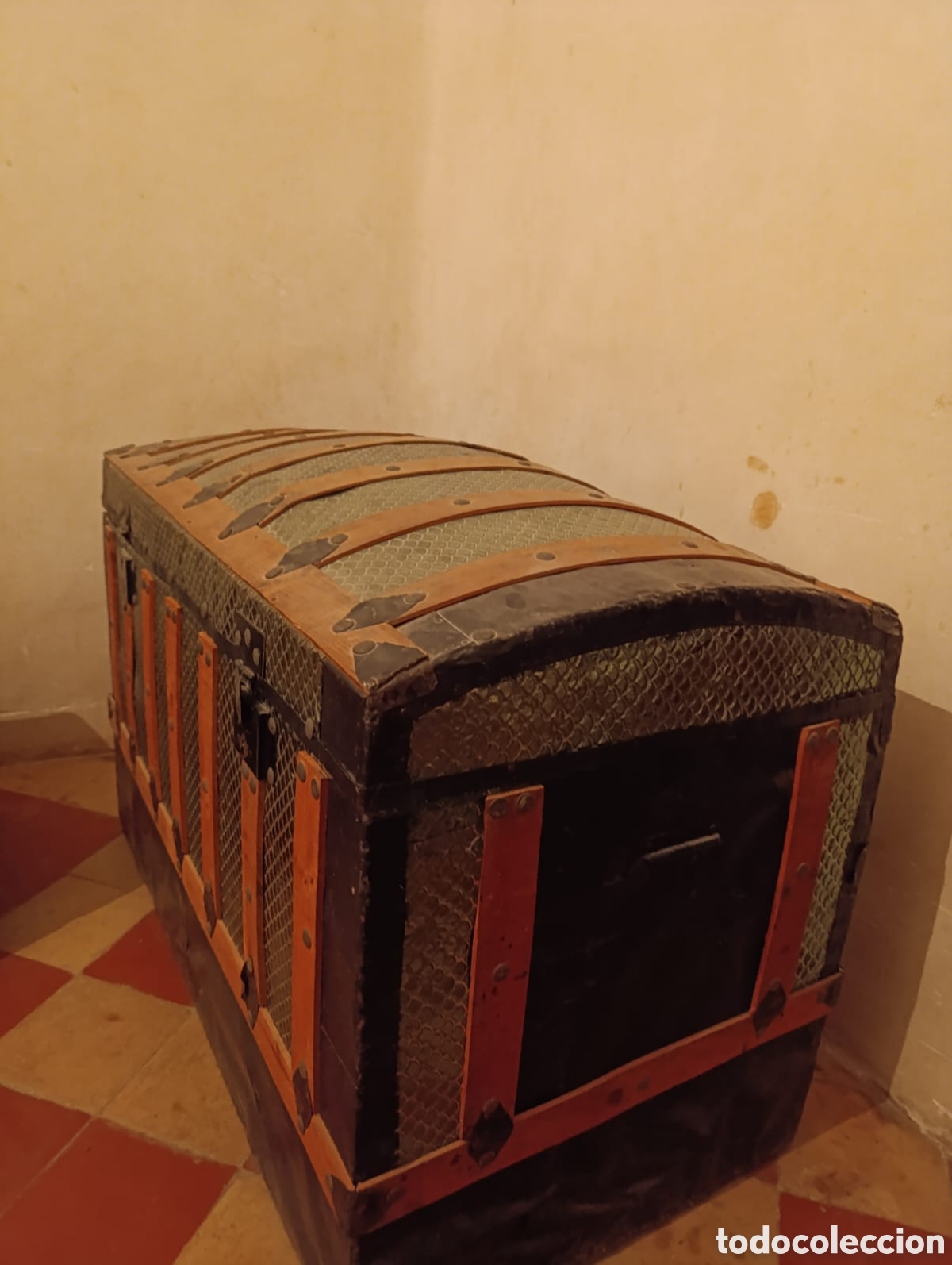 Antig&uuml;edades: Ba&uacute;l de madera antiguo - Foto 2