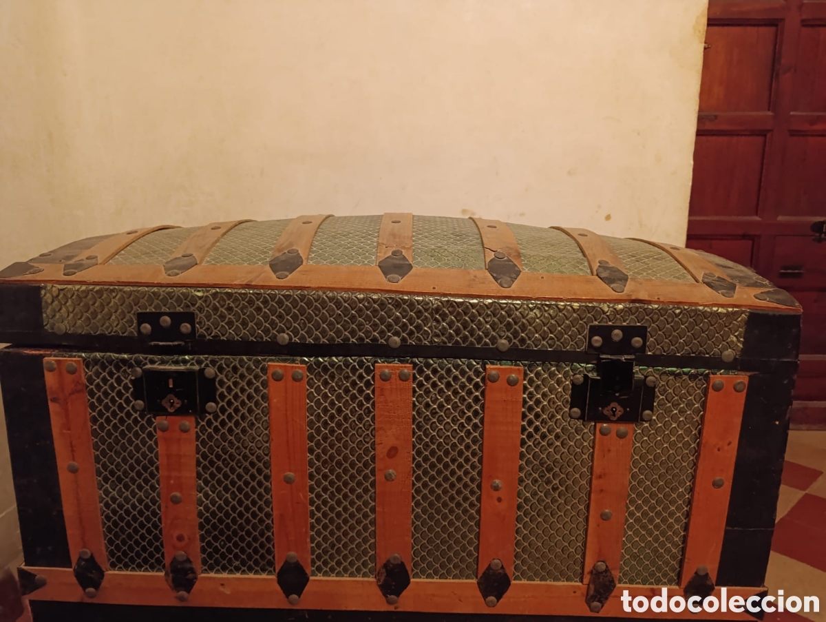 Antig&uuml;edades: Ba&uacute;l de madera antiguo - Foto 1
