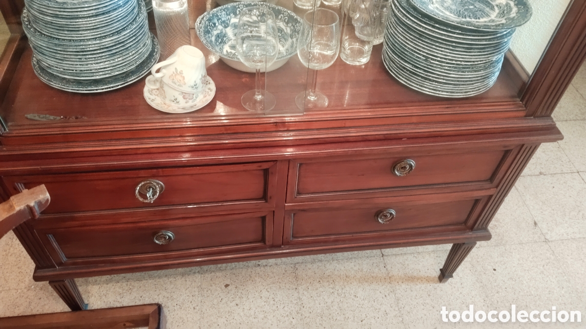 Antig&uuml;edades: Vitrina de madera 4 cajones - Foto 4