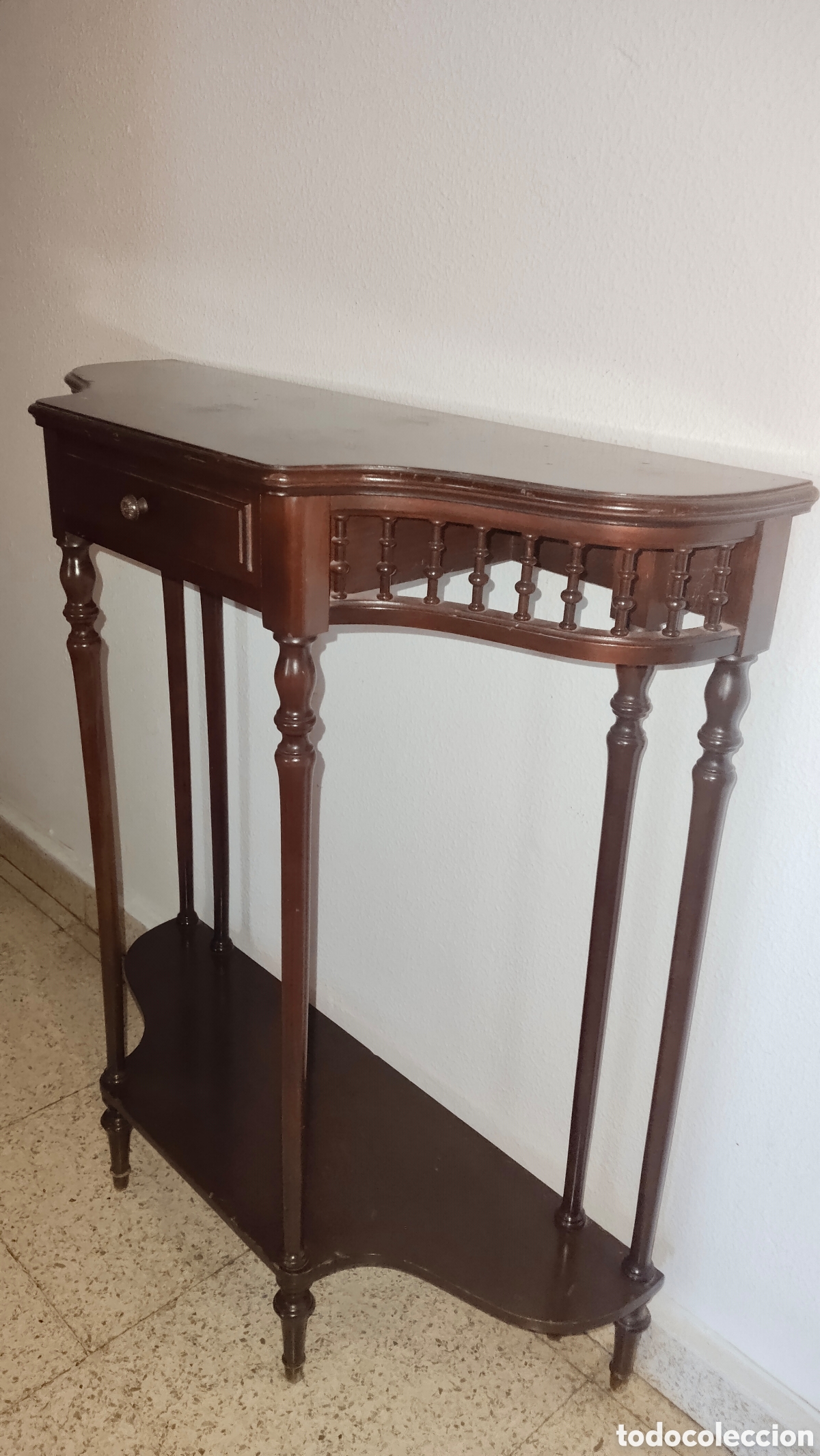 Antig&uuml;edades: Mesa de Pasillo de Madera - Foto 2