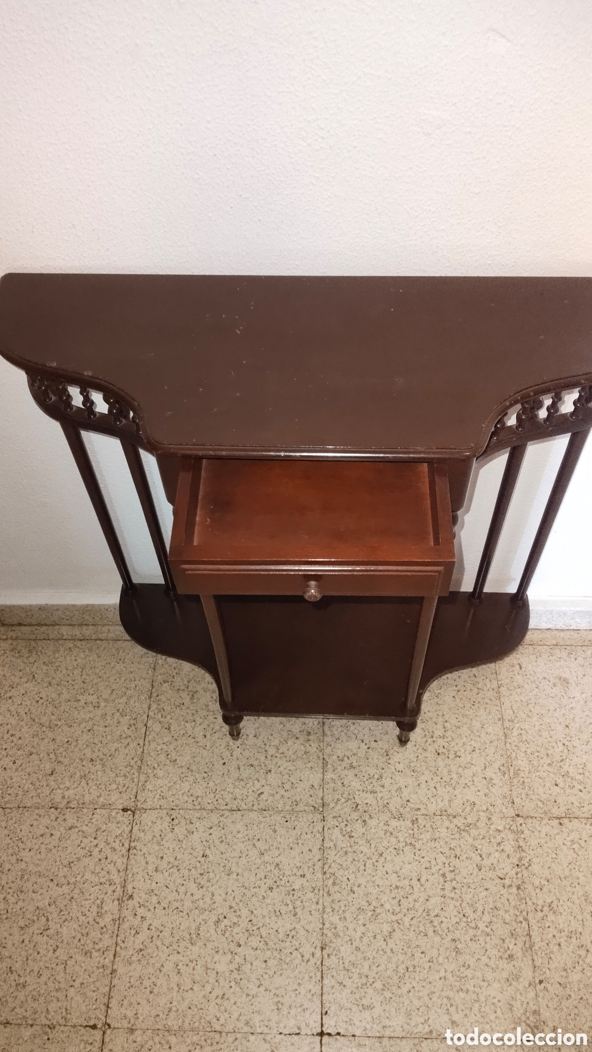 Antig&uuml;edades: Mesa de Pasillo de Madera - Foto 3