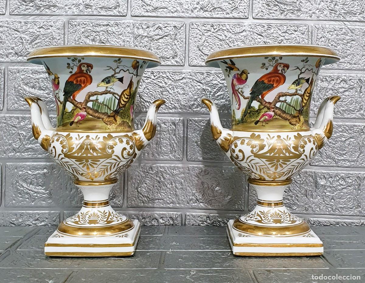 Antig&uuml;edades: Pareja jarrones porcelana sevres - Foto 3
