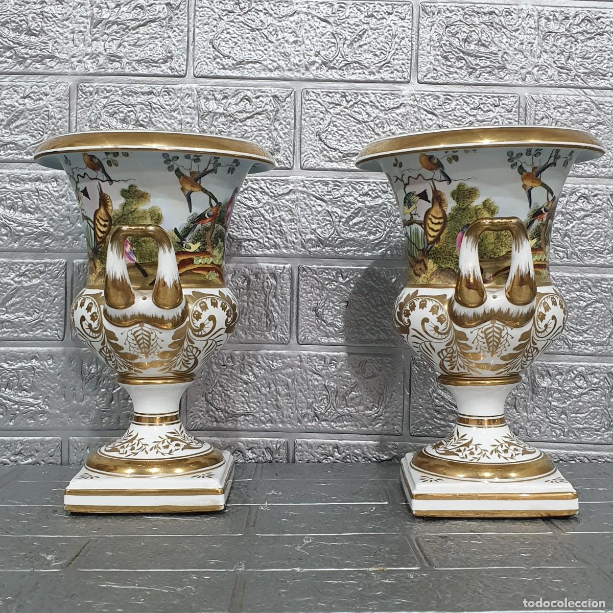 Antig&uuml;edades: Pareja jarrones porcelana sevres - Foto 4