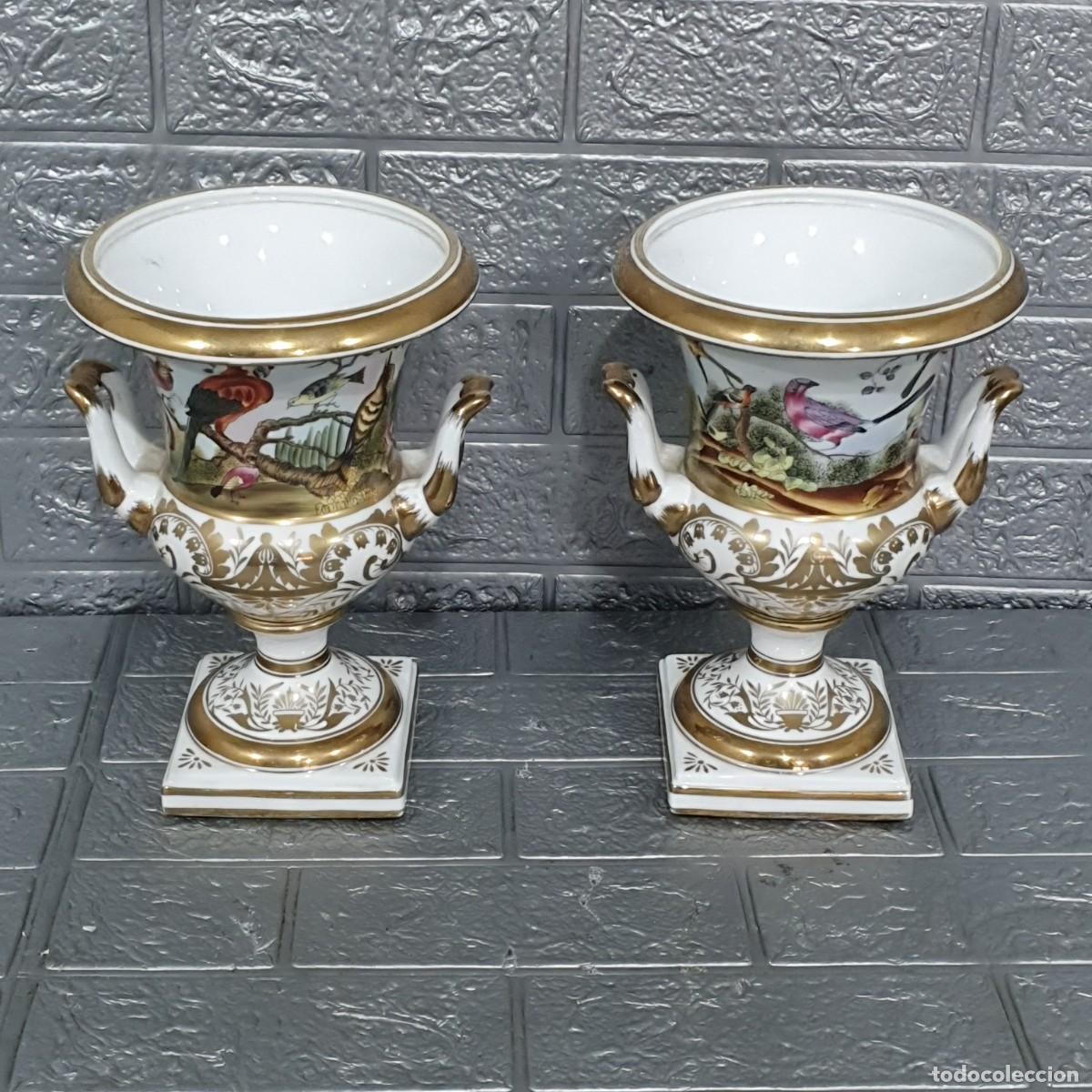 Antig&uuml;edades: Pareja jarrones porcelana sevres - Foto 5
