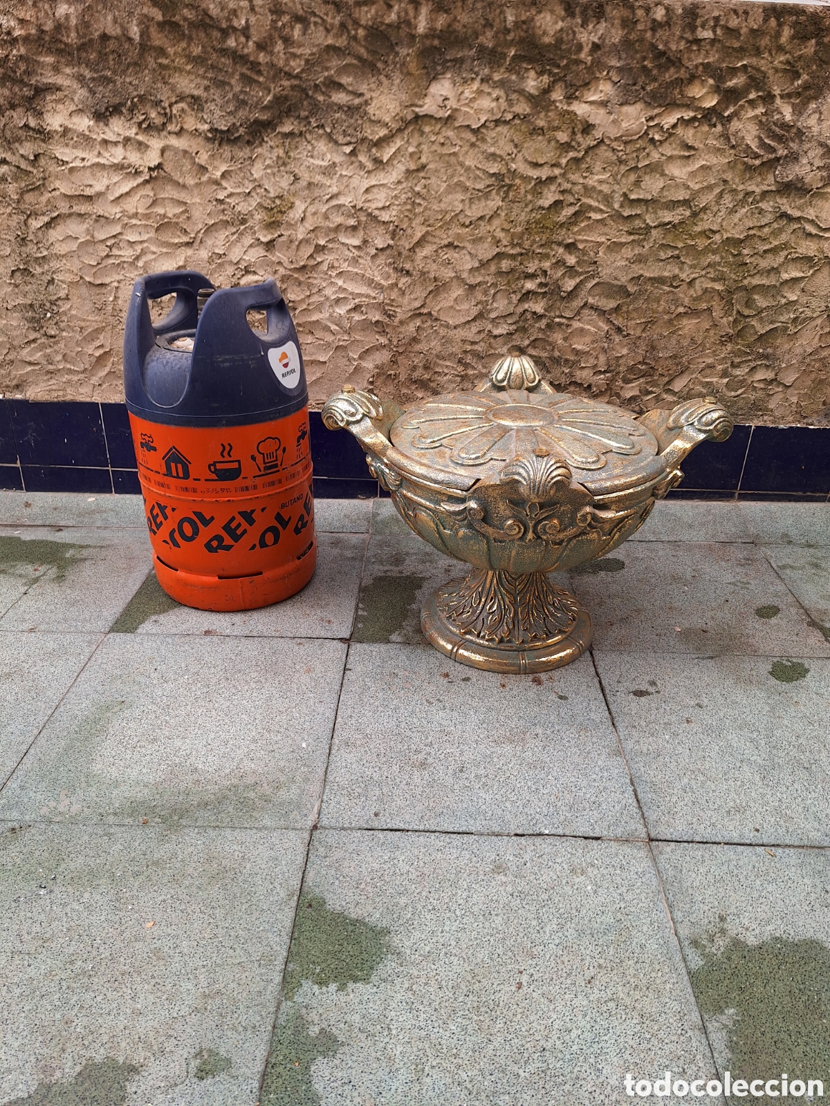 Antig&uuml;edades: Mesa de centro forma de copa - Foto 3