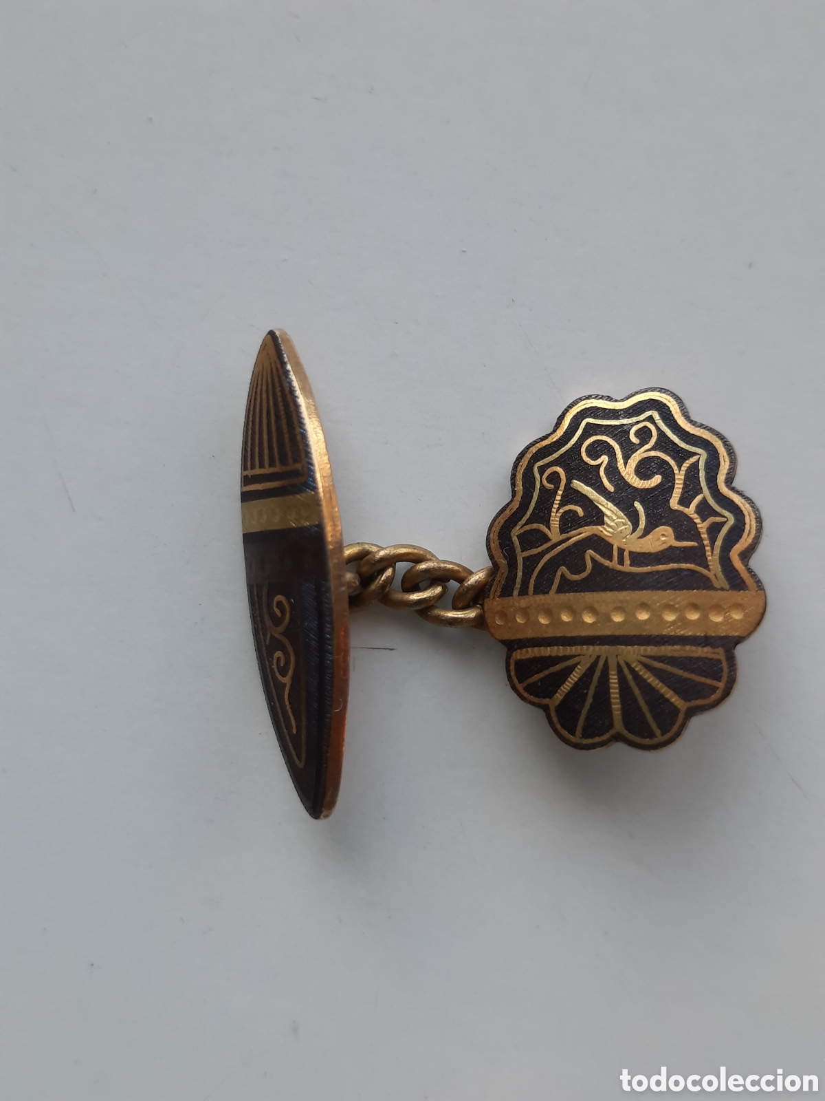 Antig&uuml;edades: Gemelo antiguo en negro y dorado - Foto 1
