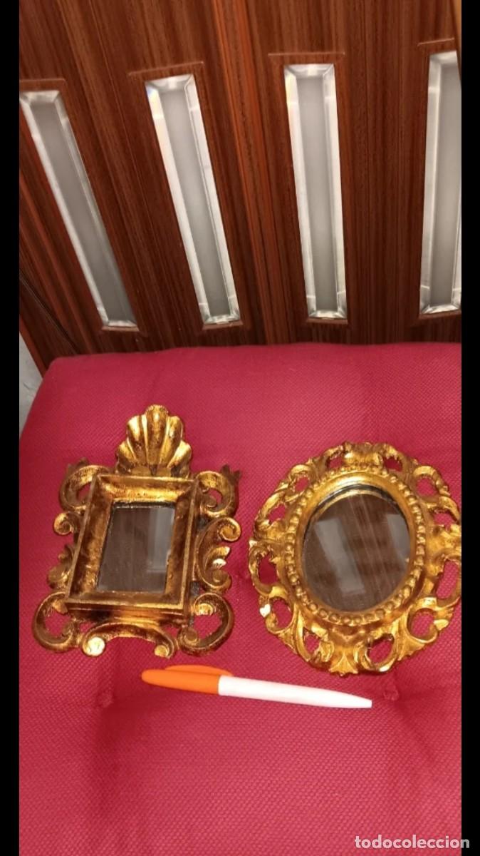 Pareja de cornucopias espejo
