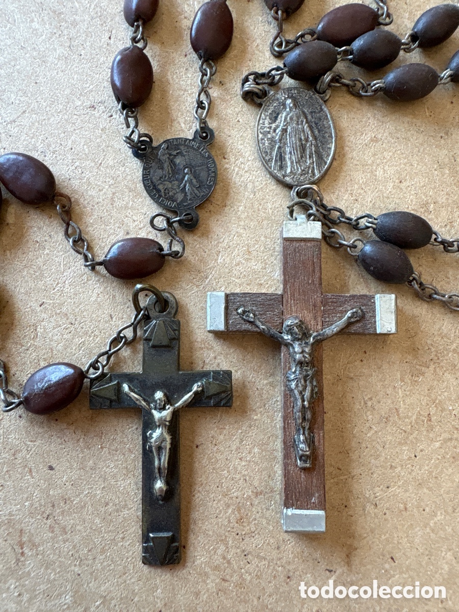Antig&uuml;edades: Lote Rosarios de semillas marrones (A21) - Foto 3
