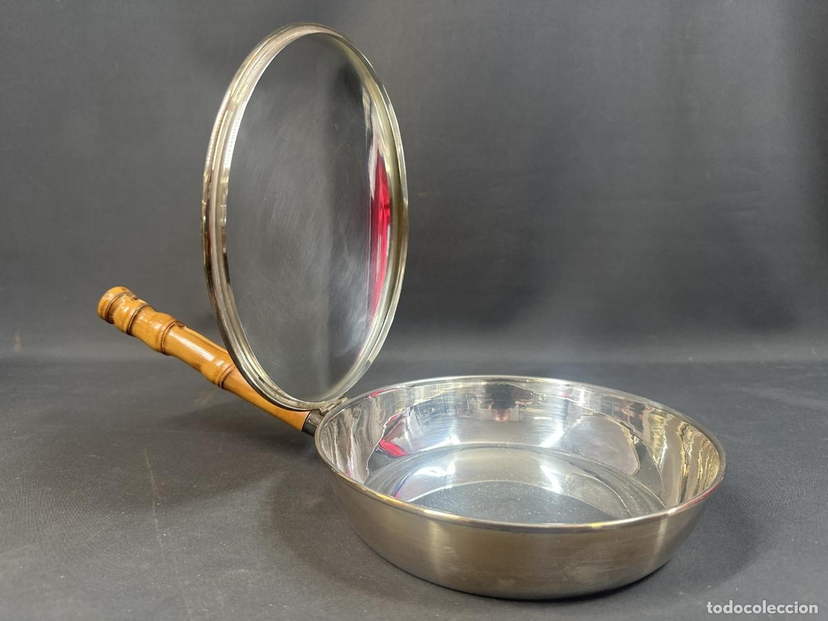 Antig&uuml;edades: ELEMENTO DE COCINA. A&Ntilde;OS 80. METAL PLATEADO. SART&Eacute;N - Foto 1