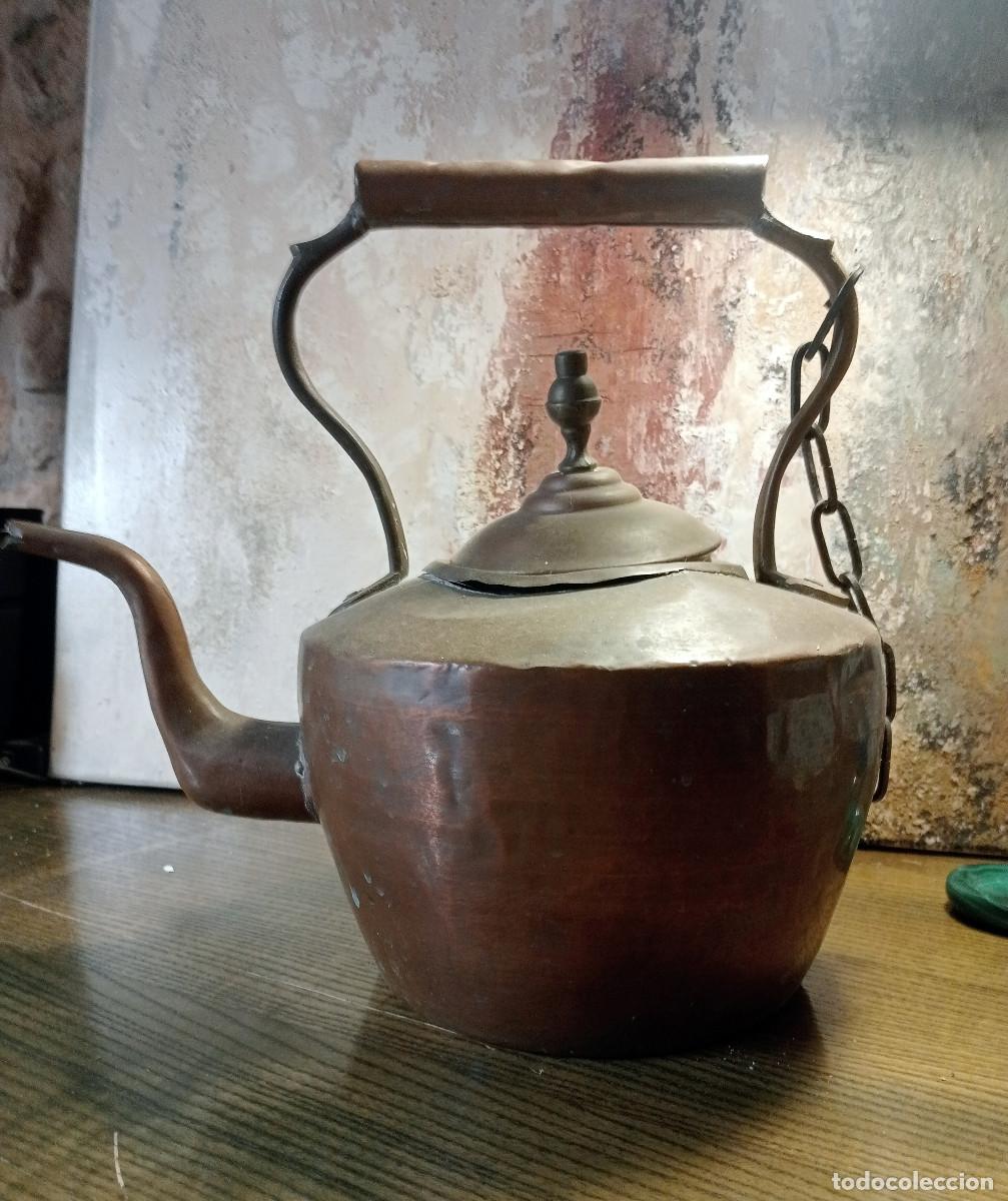Antig&uuml;edades: ANTIGUA TETERA / CAFETERA DE COBRE - Foto 1