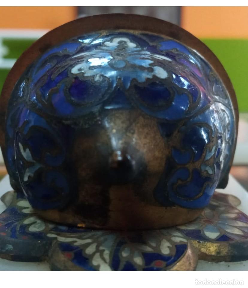 Antig&uuml;edades: ANTIGUA BENDITERA FRANCESA EN ONIX Y ESMALTE - Foto 3