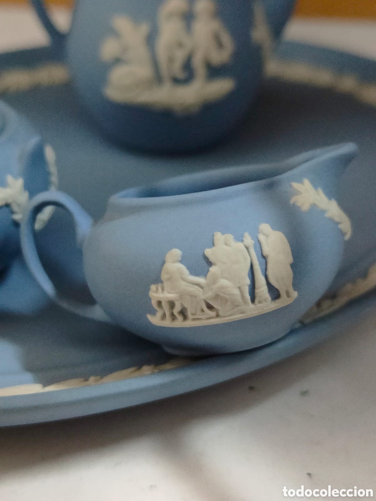 Antig&uuml;edades: Juego de t&eacute; azul miniatura - Foto 5