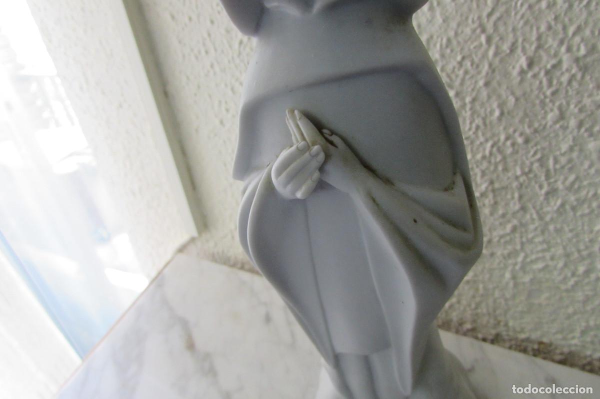 Antig&uuml;edades: VIRGEN PORCELANA DE BISCUIT - Foto 5