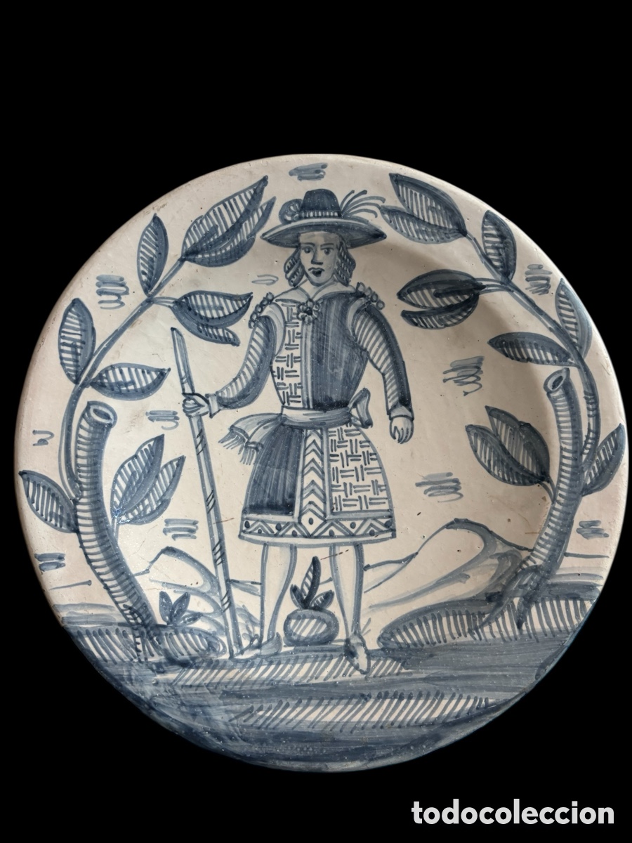 Antig&uuml;edades: Plato de Talavera decorativo - Foto 2