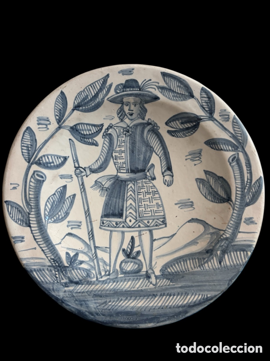 Antig&uuml;edades: Plato de Talavera decorativo - Foto 3