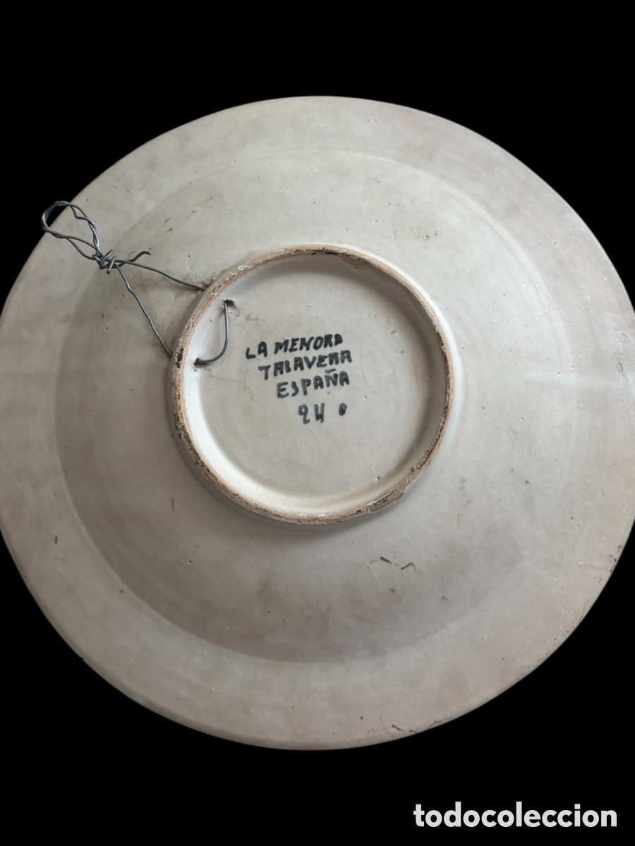 Antig&uuml;edades: Plato de Talavera decorativo - Foto 4