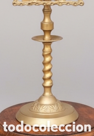 Antig&uuml;edades: ANTIGUO CANDIL DE BRONCE DORADO - Foto 7