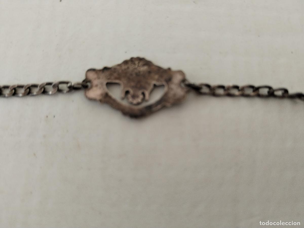 Antig&uuml;edades: pulsera de plata con la virgen del pilar - Foto 8