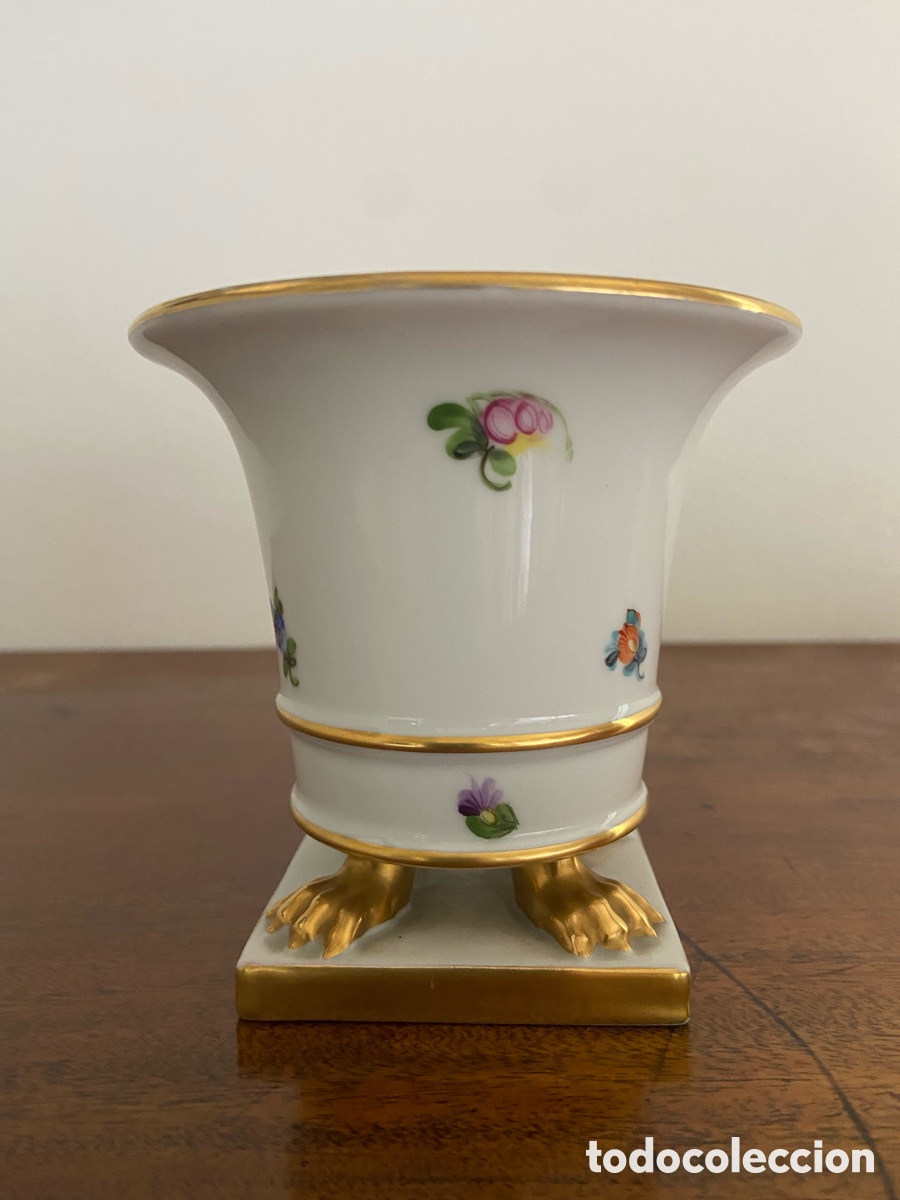 Antig&uuml;edades: Macetero en porcelana h&uacute;ngara &ldquo;Herend&rdquo; - Foto 2