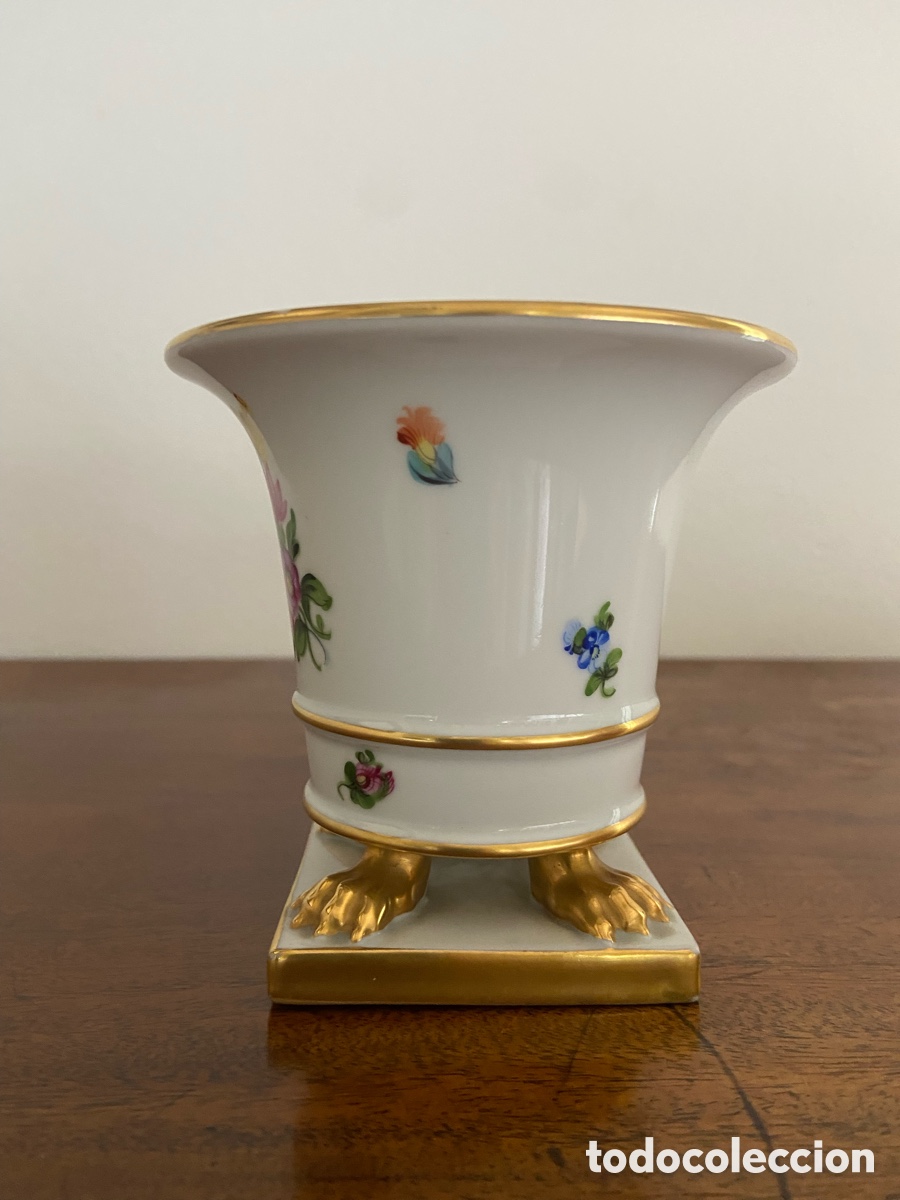 Antig&uuml;edades: Macetero en porcelana h&uacute;ngara &ldquo;Herend&rdquo; - Foto 4