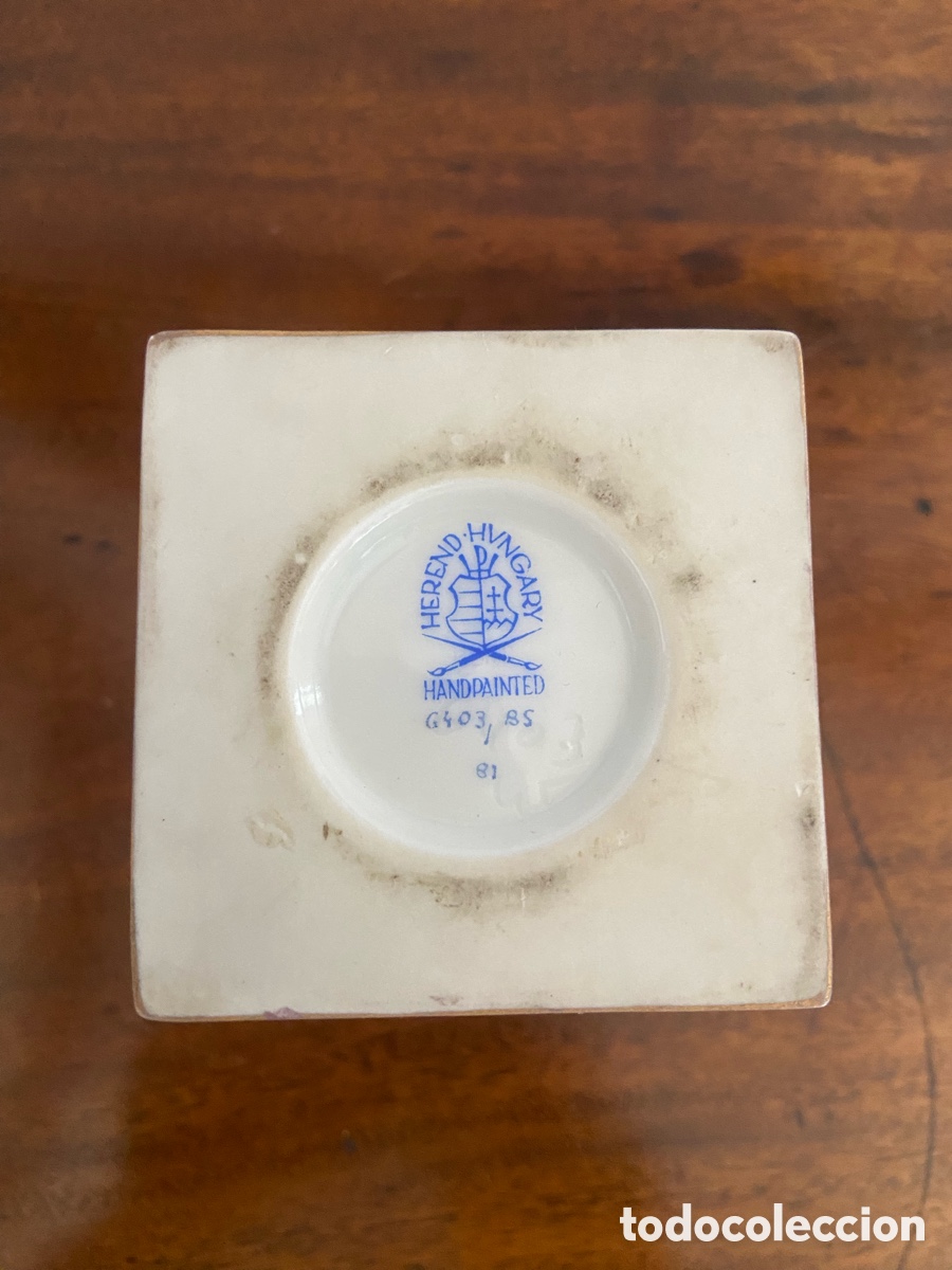 Antig&uuml;edades: Macetero en porcelana h&uacute;ngara &ldquo;Herend&rdquo; - Foto 5