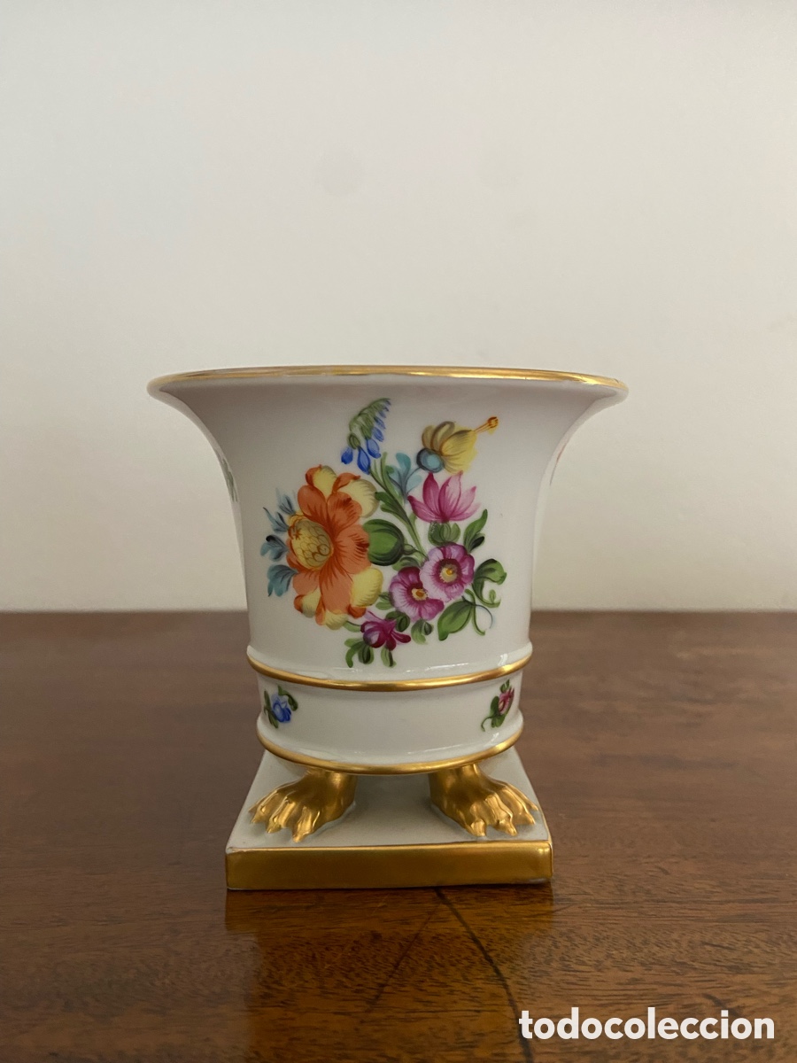 Antig&uuml;edades: Macetero en porcelana h&uacute;ngara &ldquo;Herend&rdquo; - Foto 1