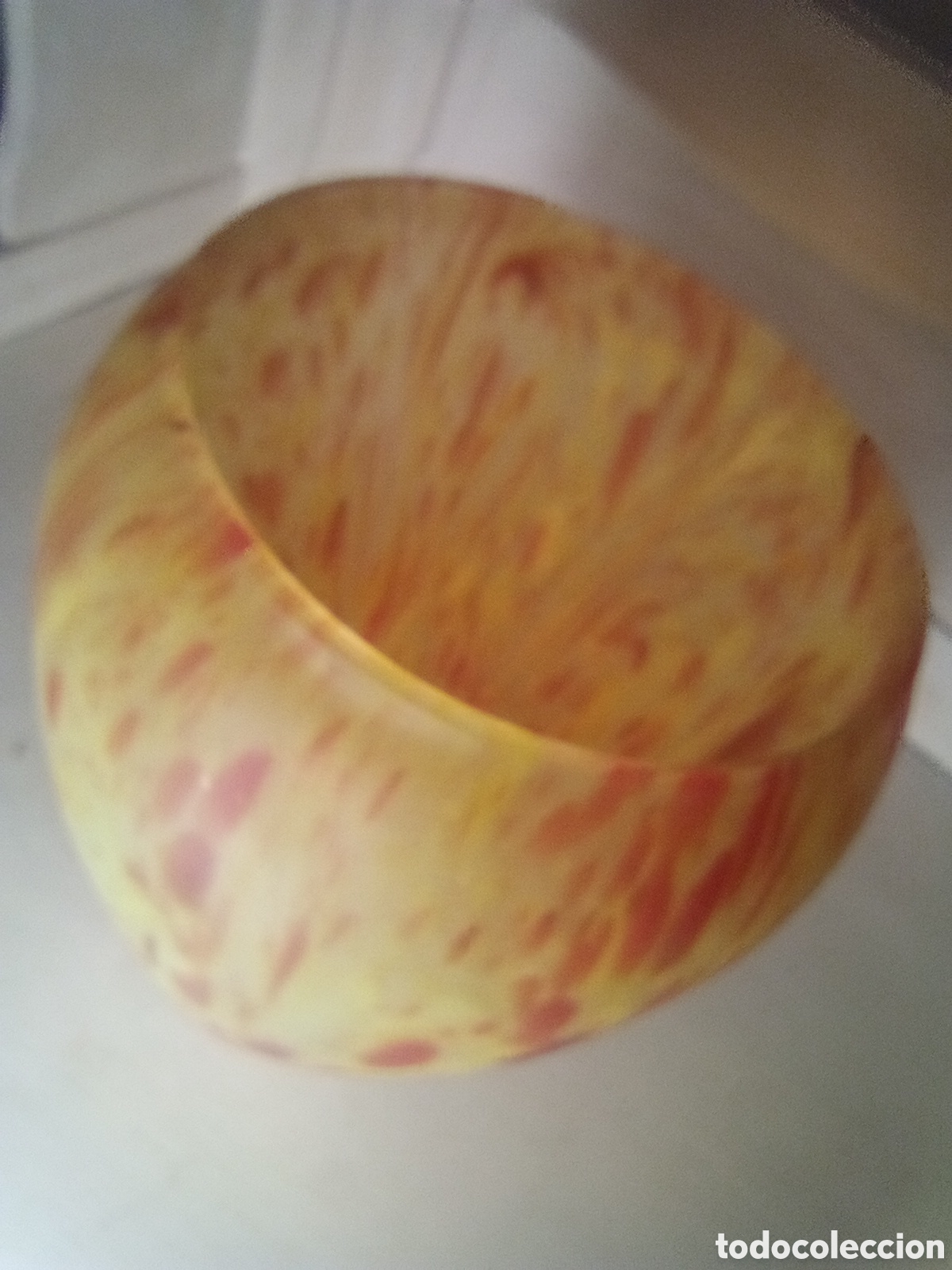 Antig&uuml;edades: Vase en verre souffl&eacute; tons jaune orange - Foto 4