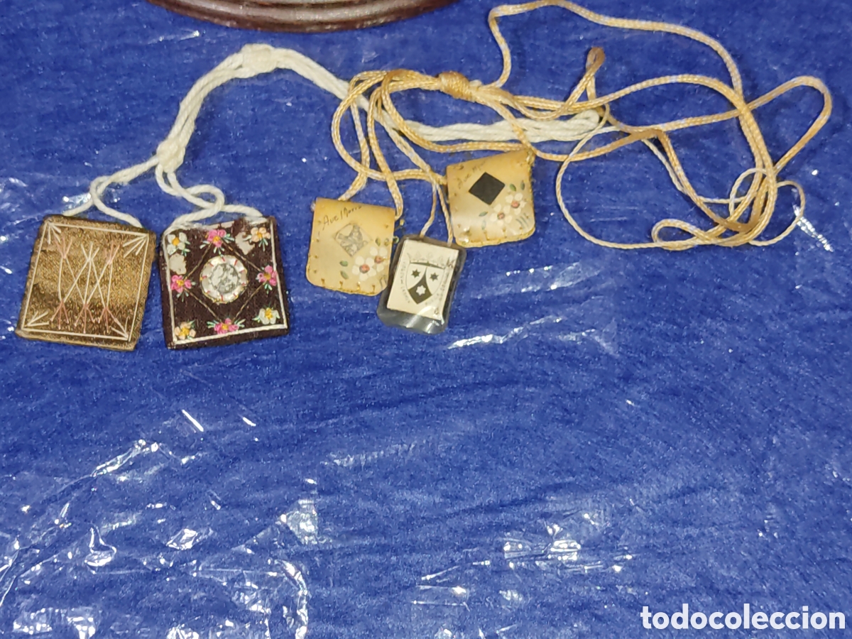 Antig&uuml;edades: Lote de antiguos escapularios. - Foto 1