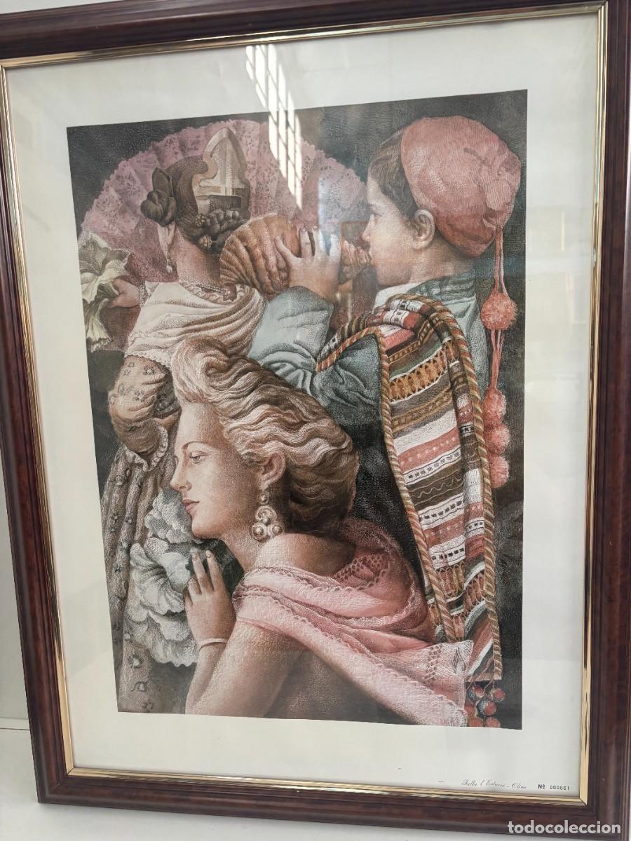 Antig&uuml;edades: .CUADRO LAMINA FALLERAS EDICION NUMERADA No661 FALLA L ́ ESTACIO - Foto 1